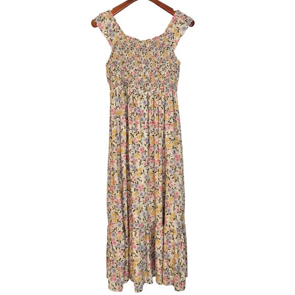 Cat & Jack Sage Green Floral Girls Midi Spring Dress - Picture 1 of 6